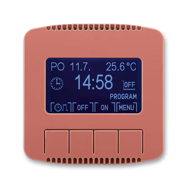 hodiny spínací programovatelné TANGO 3292A-A20301 R2 vřesová červená